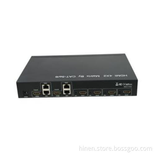 HDMI Switch-Splitter 4X2 (Matrix) by 2xCat-5e/6